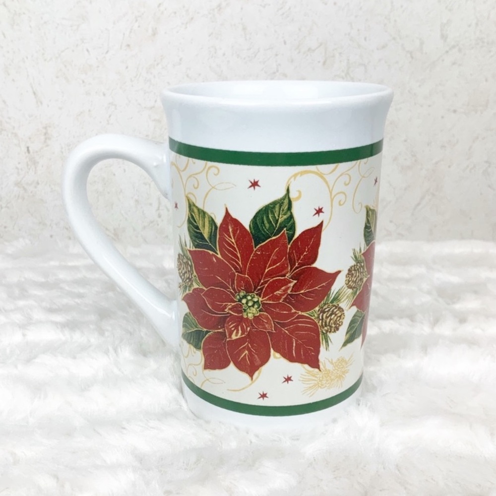 Royal Norfolk Poinsettia Christmas Holiday Mug